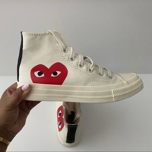 CDG X CONVERSE - Heart and Eyes High Tops Sneakers